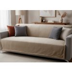 Mybesthome Přehoz na sedačku - pohovku - deka BERTA béžová 170x210 cm – Sleviste.cz