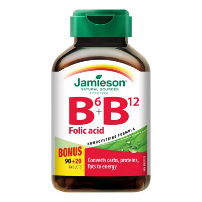 Jamieson Vitamíny B6 B12 + kyselina listová 110 tablet – Sleviste.cz