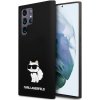Pouzdro a kryt na mobilní telefon Karl Lagerfeld Liquid Silicone Choupette NFT Samsung Galaxy S24 Ultra černé