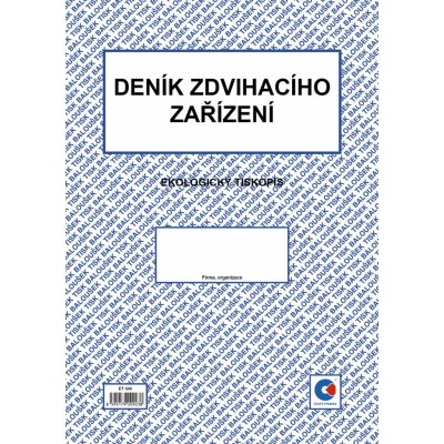 Baloušek Tisk ET540 Deník zdvihacího zařízení – Zboží Dáma