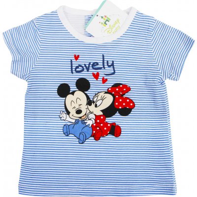 DISNEY MINNIE MOUSE DĚTSKÉ MODRÉ PRUHOVANÉ TRIČKO LOVELY – Hledejceny.cz