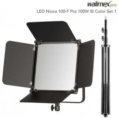 Walimex pro LED Niova 100-F Pro 100W Bi Color Set1