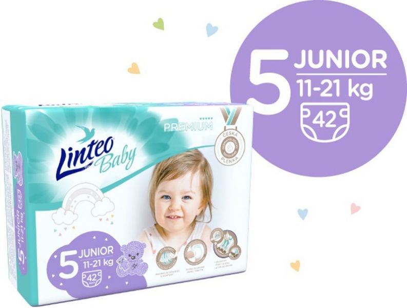 Linteo Baby Prémium Junior 11-21 kg 168 ks