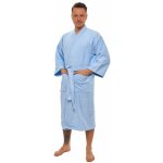 Pánský bavlněný župan KIMONO Light Blue – Zboží Dáma