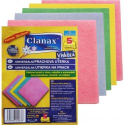 Clanax prachová utěrka viskóza 34 x 38 cm 5 ks