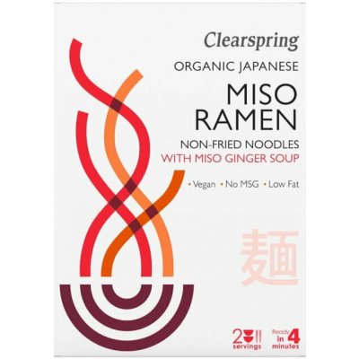 Clearspring Miso Ramen japonská nudlová polévka se zázvorem BIO 2 x 105 g