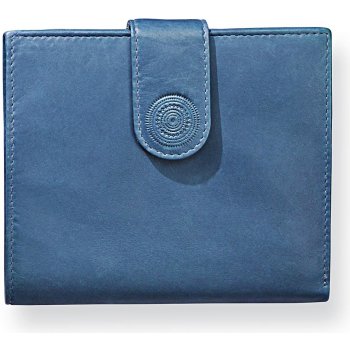 HJP Dámská peněženka kožená Mandala džínově modrá 841541