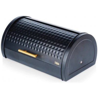 Kovový chlebník černý 38 × 28,5 × 18 cm – Hledejceny.cz