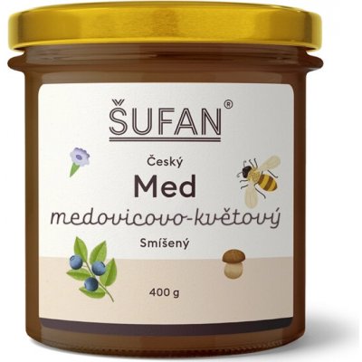 Vyrobeno pro ŠUFAN Med smíšený – medovicovo-květový 400 g – Zboží Dáma