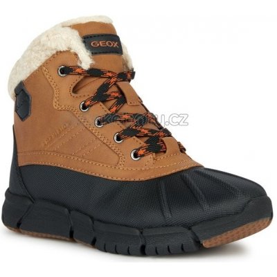 Geox kozačky J Flexyper Boy B Abx J269XE 0ME50 C0034 Cognac/black – Zboží Mobilmania