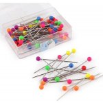 Špendlíky 38 mm s plastovou neonovou hlavičkou mix (50ks) – Sleviste.cz