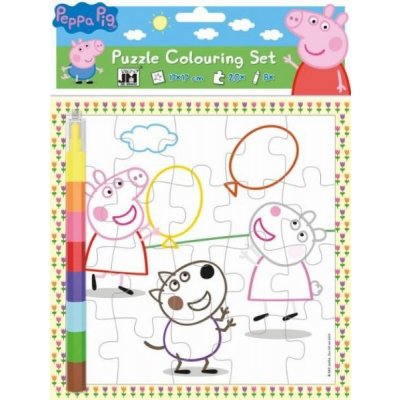 Omalovánka puzzle s voskovkami Prasátko Peppa Pig – Zbozi.Blesk.cz