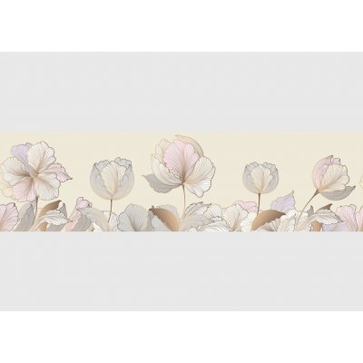 AG Design WB-8429 Samolepící bordura Pastelová Grafika, rozměry 5 m x 13,8 cm – Zboží Dáma