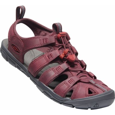 Keen Clearwater CNX Leather Women wine/red dahlia – Zboží Mobilmania