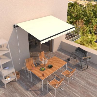 VidaXL Automatická zatahovací markýza 350 x 250 cm krémová – Zboží Mobilmania