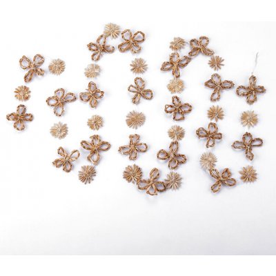 DOMMIO Vánoční ozdoby slaměný řetěz sluníčka 160 cm – Zboží Dáma