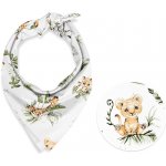 Biante dětský bavlněný šátek Sandra SA-475 Zvířátka v Safari na bílém – Zboží Dáma