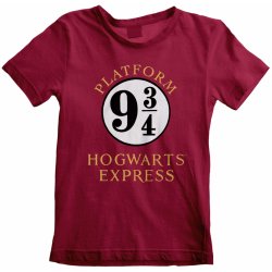 CurePink: Dětské tričko Harry Potter: Bradavický Express Hogwarts Express vínová