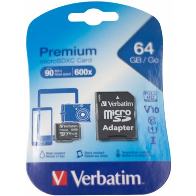 Verbatim MicroSDXC 64 GB 44084 – Zboží Živě