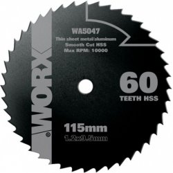 Worx orange WA5047 Kotouč na dřevo/kov 115 x 9,5 pro WU427 Worxsaw XL