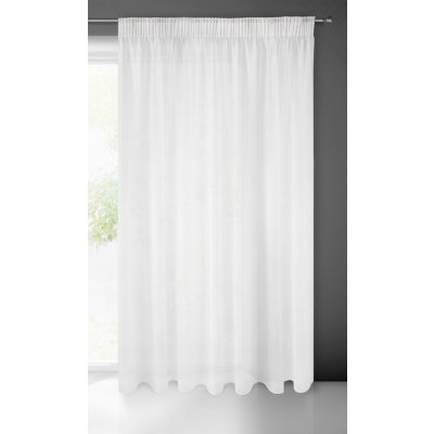 ZÁCLONA SYLVIA NA PÁSCE 135X270 CM BÍLÁ – Hledejceny.cz
