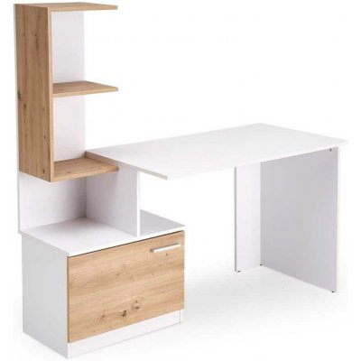 Halmar Psací stůl MISO bílá/dub artisan – Hledejceny.cz
