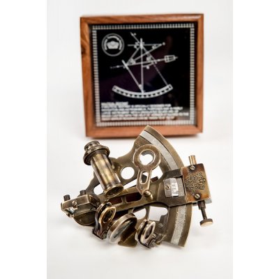 Shi Shakti Enterprises mosazný sextant Victorian v dřevěném boxu – Sleviste.cz