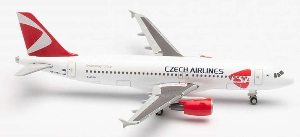Herpa Airbus A320-214 společnost CSA Czech Airlines 2019Colors Česká republika 1:500