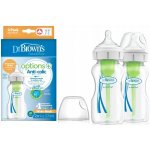 Dr. Brown´s kojenecká láhev širokohrdlá Options transparentní 2x270 ml – Sleviste.cz