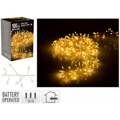 KOOPMAN Svítící řetěz 100 LED teplá bílá délka 1 m – Zboží Dáma