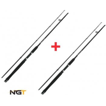 NGT Carp Stalker Black 2,4 m 2 lb 2 díly 1 + 1