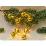 Solight 1V272 LED vánoční řetěz rolničky zlatá 10x LED 2x AA 1.5m 8592718037277 – Hledejceny.cz