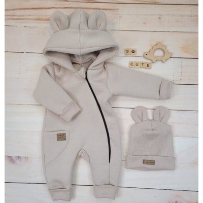 Oteplený dětský overal bez šlapek s kapucí – Zboží Mobilmania