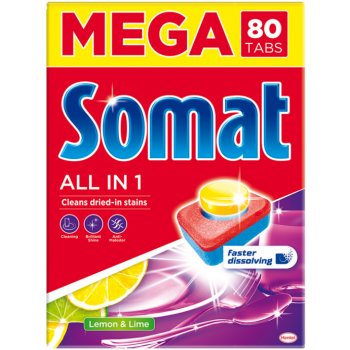 Somat All in 1 Lemon & Lime tablety do myčky na nádobí 80 tablet 1440 g