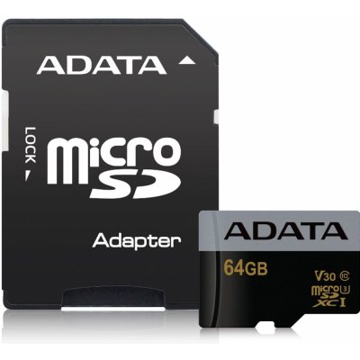 ADATA SDXC 64 GB UHS-I U3 ASDX64GUI3V30S-R – Zbozi.Blesk.cz