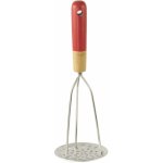 Mačkadlo na brambory NBA087 30 cm, nerezová ocel / bambus, červená, Pebbly – Hledejceny.cz