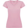 Dámská Trička Victoria dámské tričko s krátkým rukávem a výstřihem do V Světle růžová