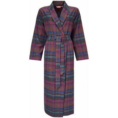 Ing. Lubomír Horký dámský flanelový župan károvaný fialová – Zboží Dáma
