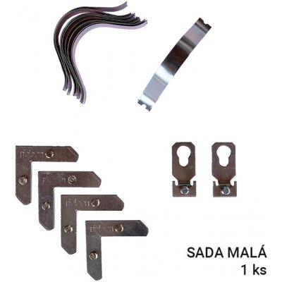 Kování na ALU rámy MALÝ mont. kanál - SADA na 1 rám – Zboží Mobilmania