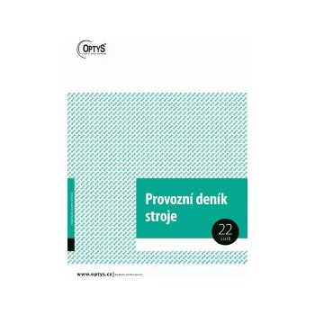 Optys 1234 Provozní deník stroje A4 nepropisující