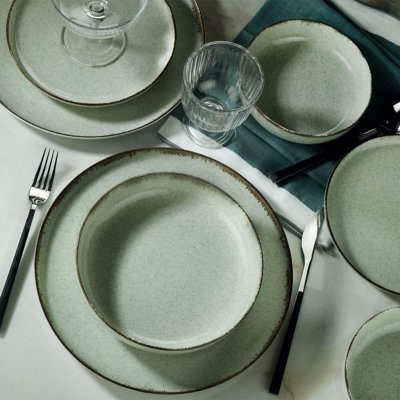 ASIR Porcelánová jídelní souprava POPPY zelená 24 ks – Sleviste.cz