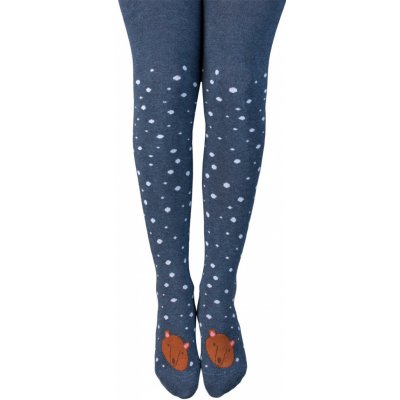 Wola Dětské vzorované punčocháče Méďa puntíky modré – Zboží Dáma