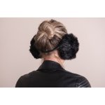 Basic plyšové černé klapky na uši na černé – Sleviste.cz