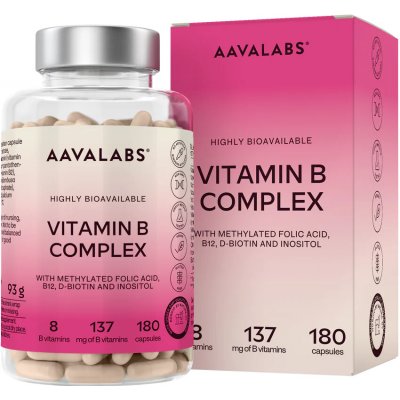 Aavalabs Vitamin B komplex 180 kapslí – Hledejceny.cz