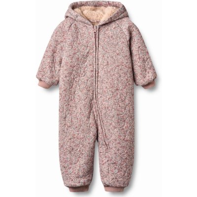 Dětská zateplená termo kombinéza Soft lavender flowers KRAMMO WHEAT – Zboží Mobilmania