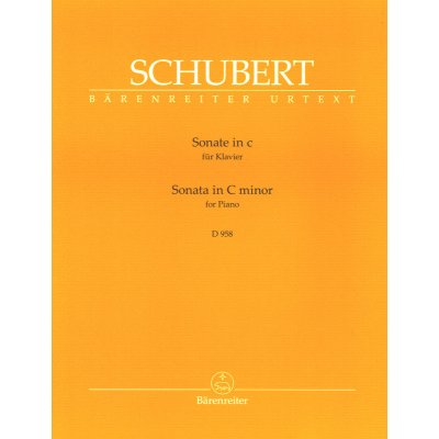 Franz Schubert Sonata In C Minor D 958 noty na klavír – Zboží Mobilmania