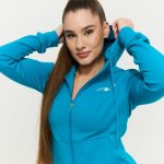 GymBeam dámská mikina se zipem Limitless Aquamarine – Hledejceny.cz