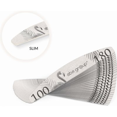 Aba Group pilník na nehty Plameňák Půlměsíc 100/180 Slim 25 ks – Zboží Dáma