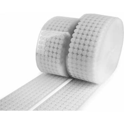 Suchý zip samolepicí kolečka komplet Ø10; 15 mm v rolích, střední, 2 (Ø15 mm) bílá – Zboží Dáma