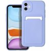 Pouzdro a kryt na mobilní telefon Apple Pouzdro Forcell CARD Case iPhone 11 fialové